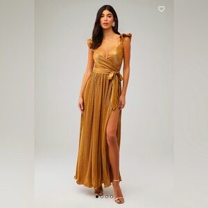 NWT SAYLOR IMARA GOLD MAXI DRESS